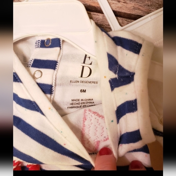 NWT Ellen Degeneres red white and blue baby outfit - Picture 6 of 8